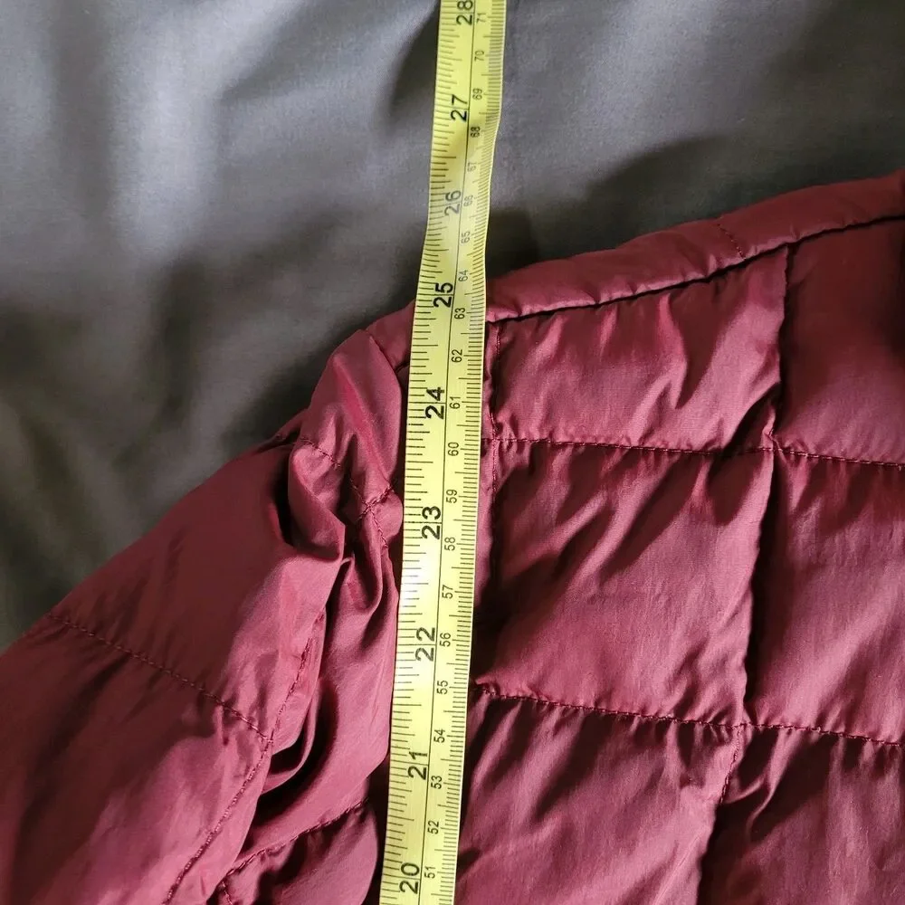 The North Face 550 Down Jacket Mens Size Medium Red Burgundy Puffer Gorpcore